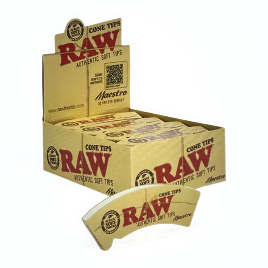 Raw Authentic Maestro Cone Tips - 32 Per Pack