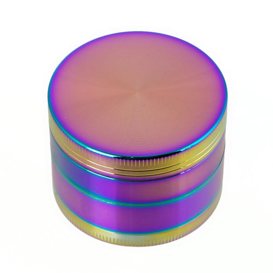 2.5" 4-Layer Metal Tobacco Crusher Hand Muller Smoke Herbal Grinder Rainbow