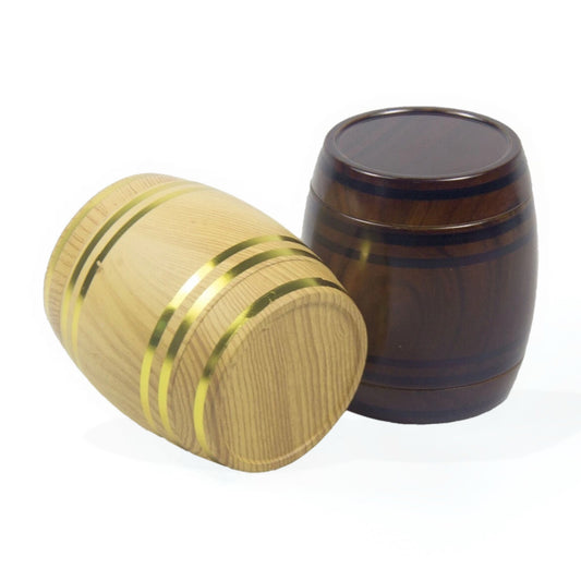 2.5" 4 PC Tobacco Herb Spice Grinder Wine Barrel Design Wooden Look Crusher