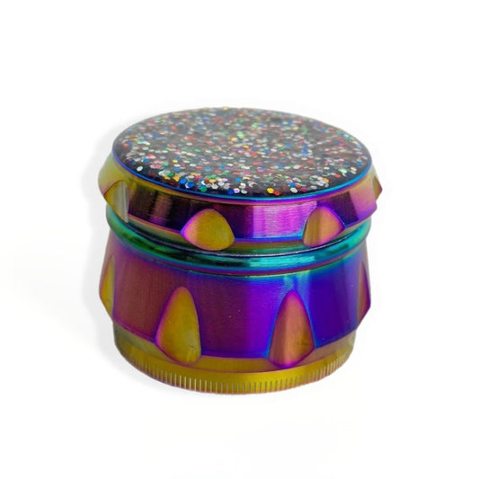 2” Rainbow Glitter Top 4-Layer Spice Grinder / Crusher