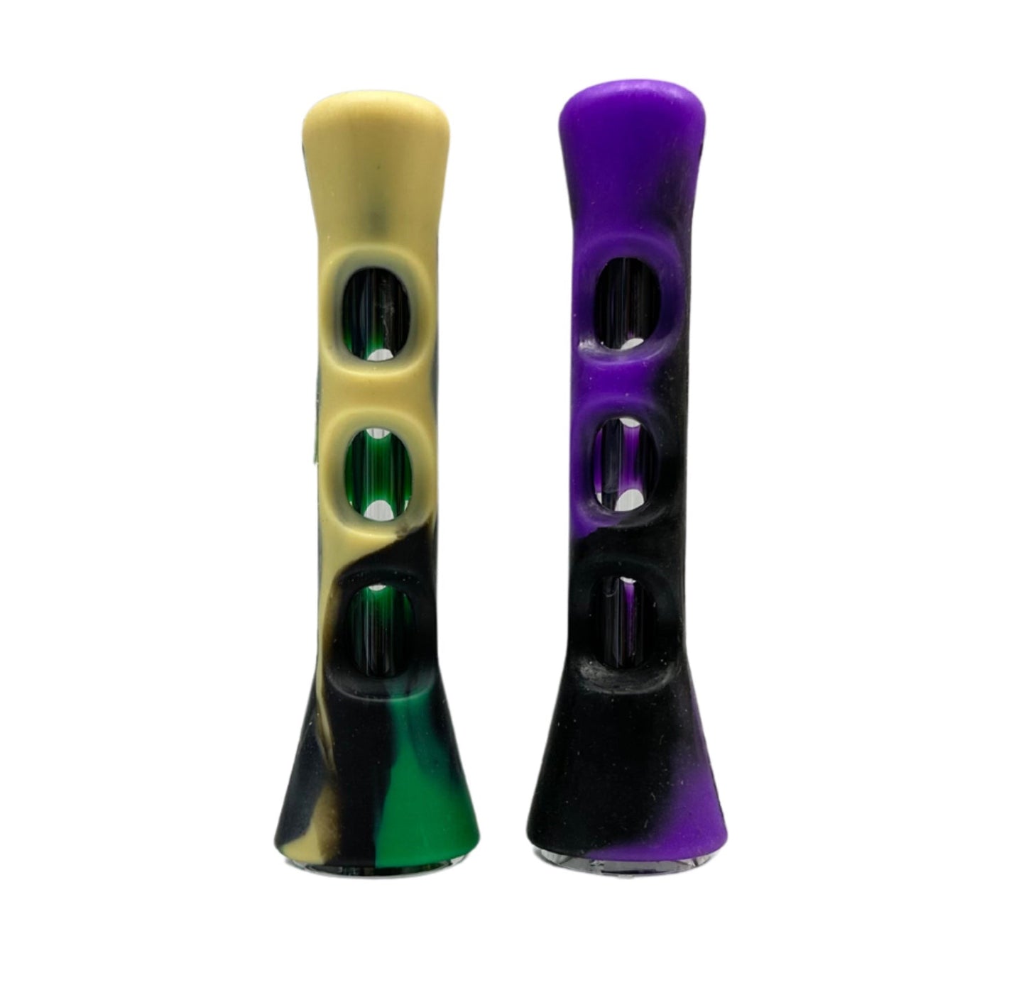 Silicone Chillum Pipe with Glass Insert – Portable One-Hitter | Durable, Heat-Resistant & Easy to Clean