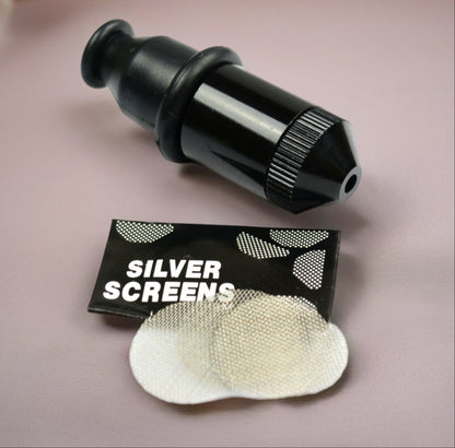 Sneak A Toke Smokeless Tobacco Pipe Aluminum Bullet One Hitter + 5 Mesh Screens 1.2"x1.4"