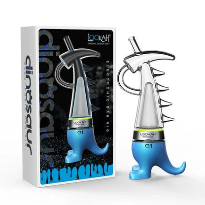 Dinosaur Electric Dab Rig by Lookah – LED Smart E-Rig with 710 Quartz Coils & Dino Glass Bubbler
