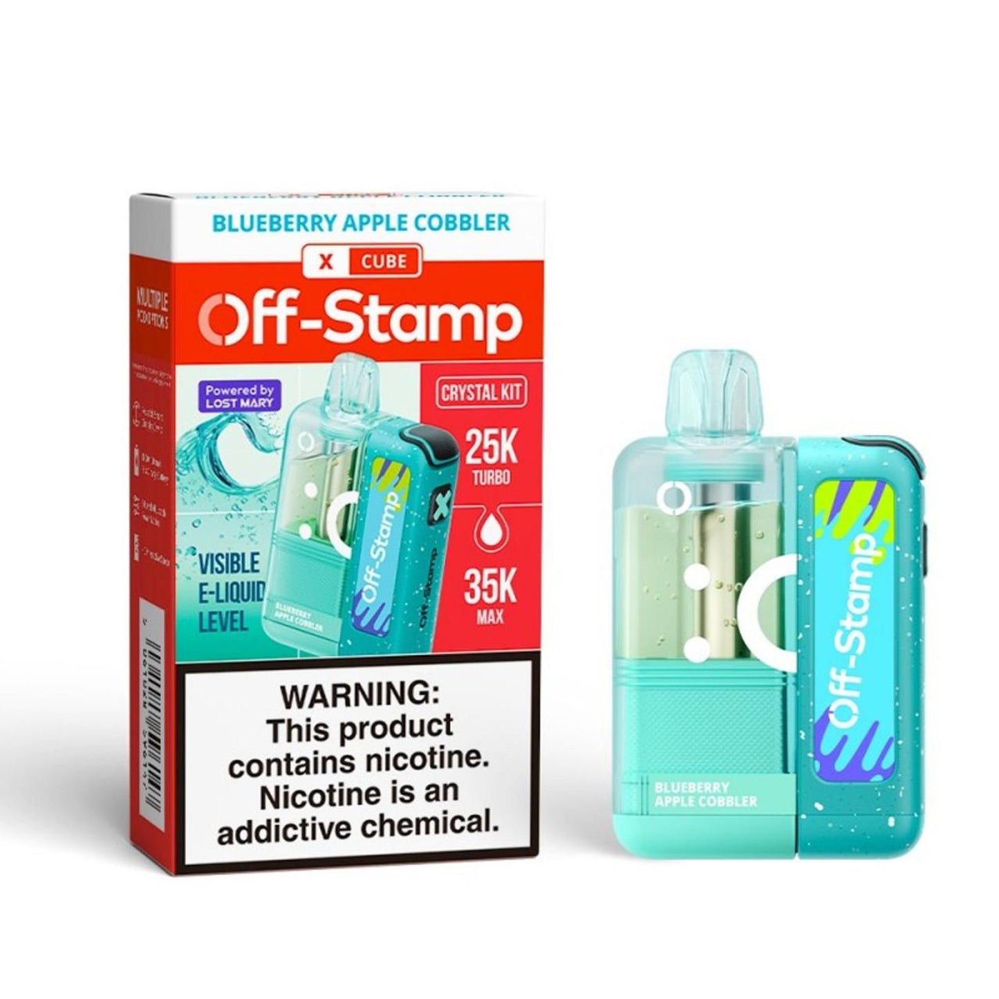 Off-Stamp X Cube Crystal Edition 35K Disposable Kit – 35,000 Puffs | Dual Mesh | 5% Nicotine