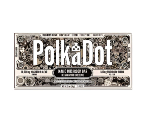  PolkaDot Mushroom Chocolate Bar COOKIES AND CRÈME SWIRL