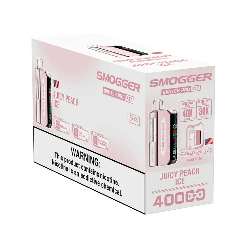 SMOGGER Switch Pro Kit Disposable Vapes 40K Puffs  – 5 Pack (Full Box)