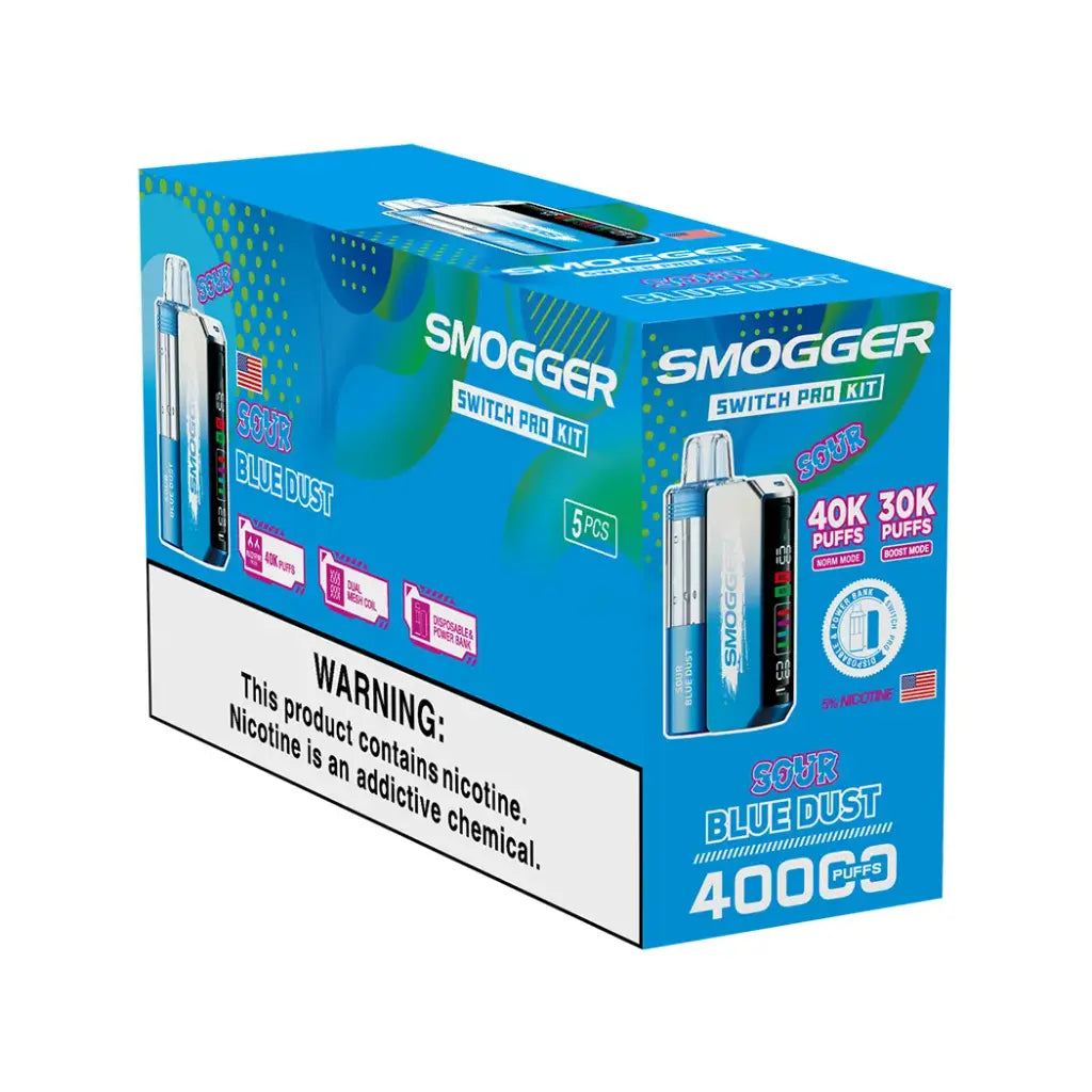 SMOGGER Switch Pro Kit Disposable Vapes 40K Puffs  – 5 Pack (Full Box)