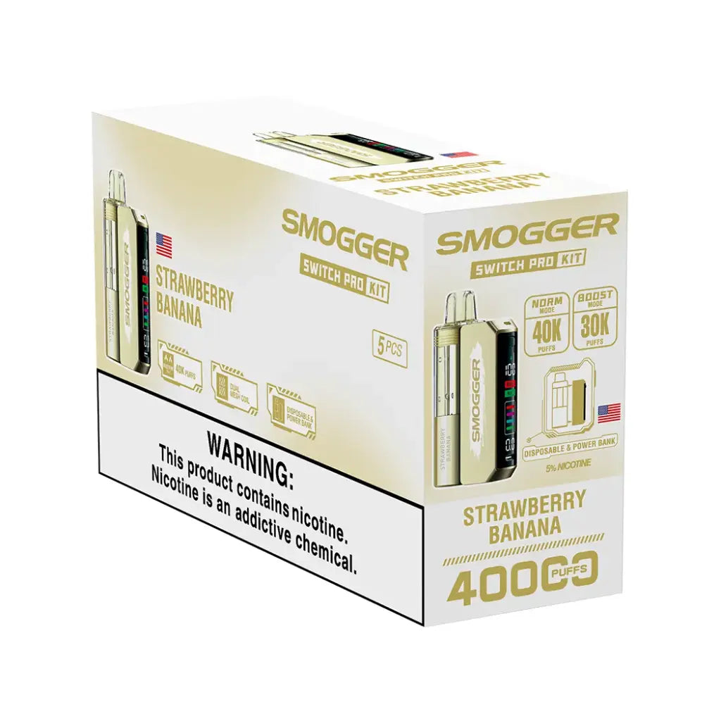 SMOGGER Switch Pro Kit Disposable Vapes 40K Puffs  – 5 Pack (Full Box)
