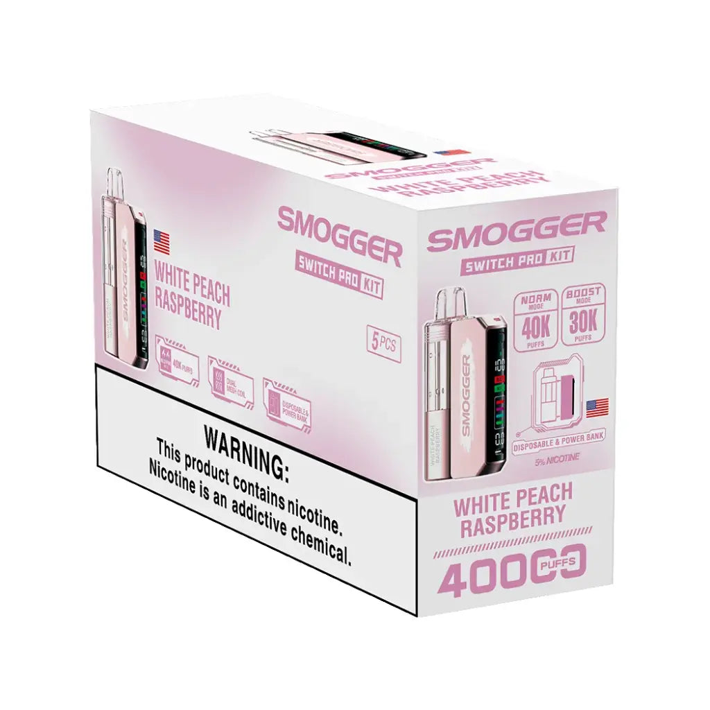 SMOGGER Switch Pro Kit Disposable Vapes 40K Puffs  – 5 Pack (Full Box)