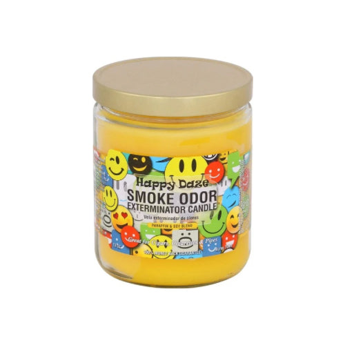 Smoke Odor Exterminator Jar Candles Happy Daze 13 oz