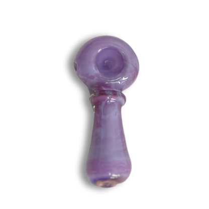 Purple Swirl Glass Spoon Pipe – Cute & Compact Hand Pipe 4"