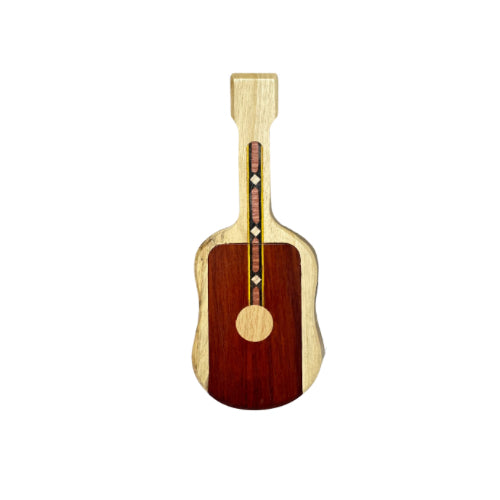 Guitar-Shaped Wooden Dugout with One Hitter Bat