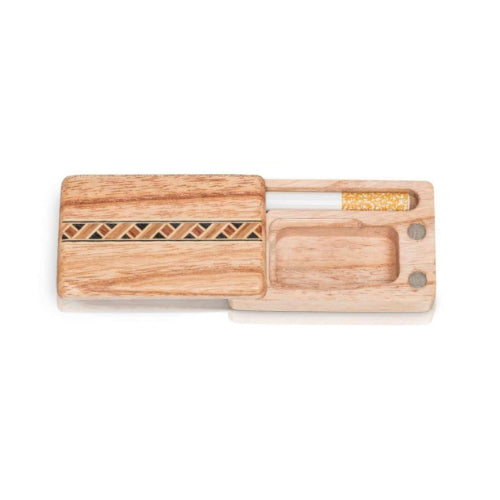 Classic Handmade Wood Dugout Swivel Lid