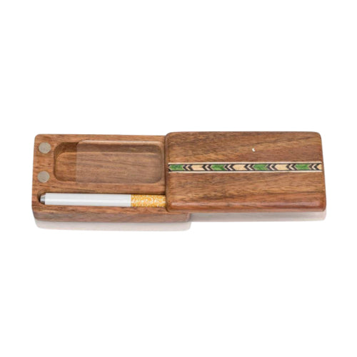 Classic Handmade Wood Dugout Swivel Lid