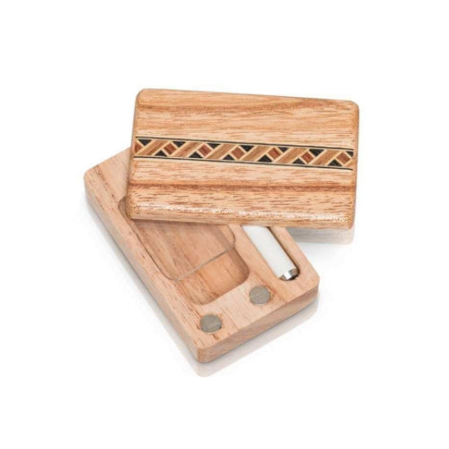 Classic Handmade Wood Dugout Swivel Lid
