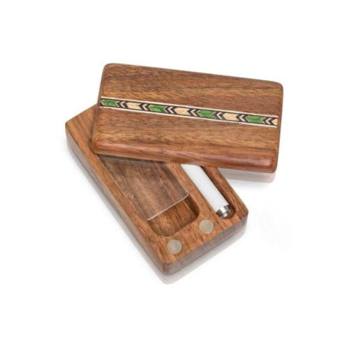 Classic Handmade Wood Dugout Swivel Lid
