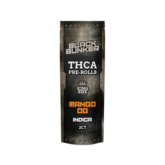 Black Bunker THC King Size Pre-Rolls 2-Pack - Indica - 1.5G Each