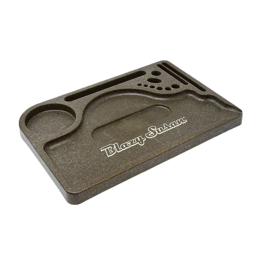 Brown tray with 'Blazy Susan’