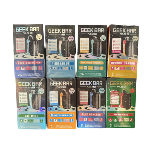 Geek Bar Pulse X Disposable Vape – 25,000 Puffs, 5% Nicotine, Dual Mode, 3D Curved Display