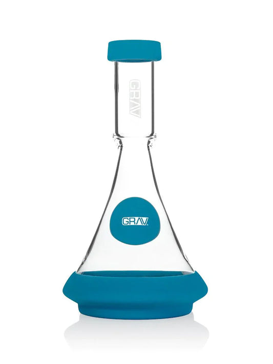 GRAV® Deco Silicone Beaker Bong – Hybrid Glass & Silicone Water Pipe (241mm)