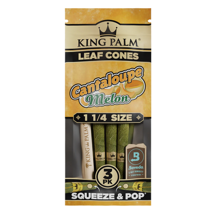King Palm Flavored 3pk Leaf Cones - Canteloupe Melon - 84mm