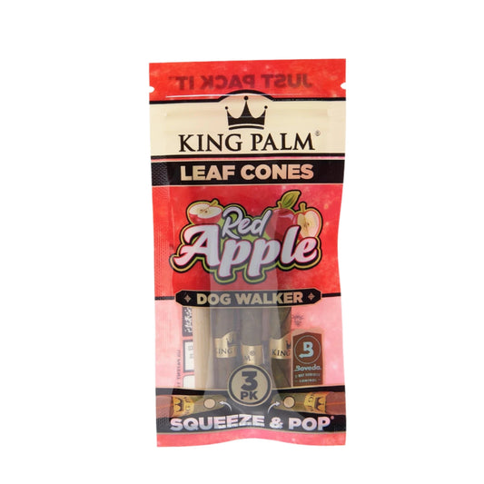 King Palm Flavored 3pk Leaf Cones - Dog Walker-70mm