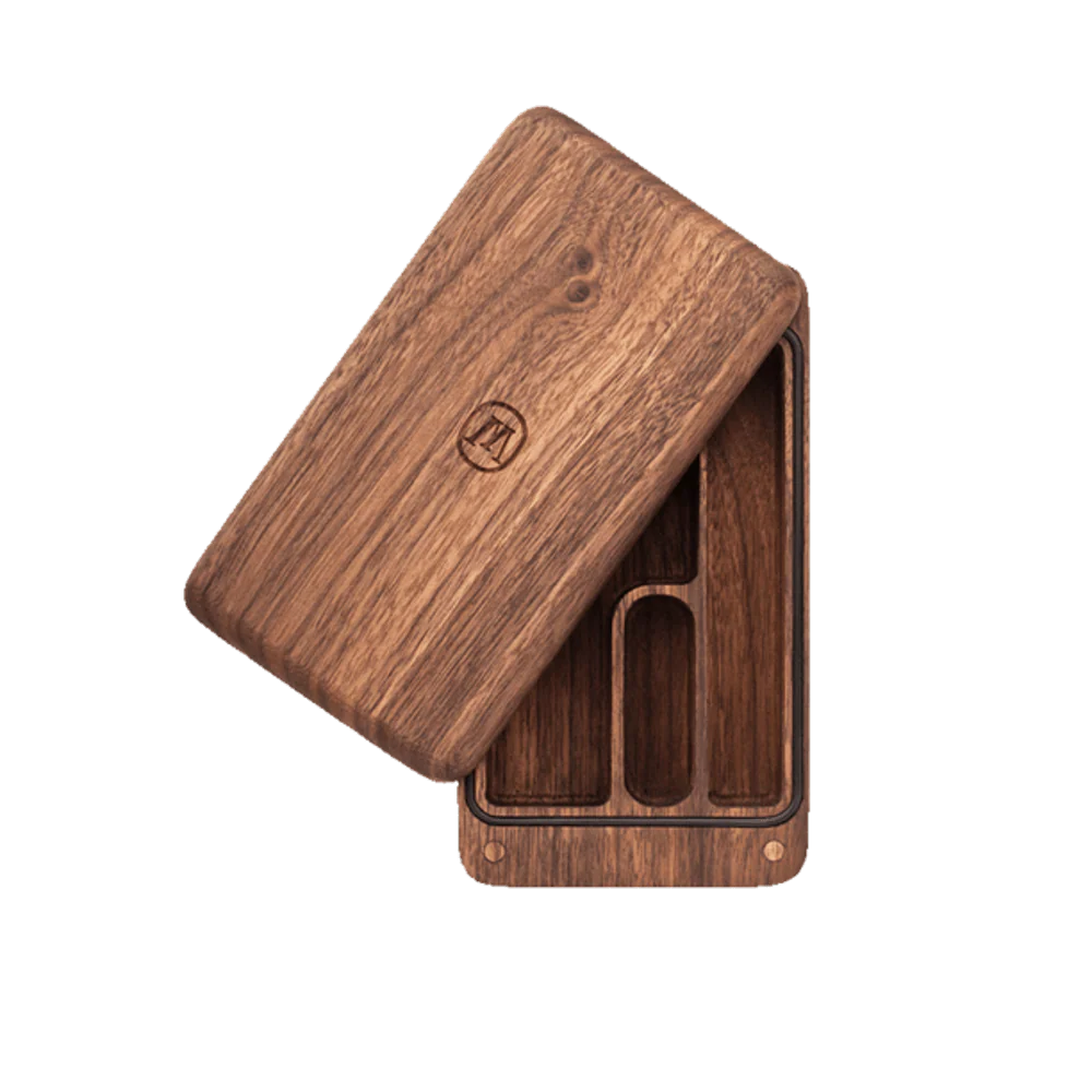Marley Natural Black Walnut Wood Small Stash Case – Magnetic Slide Top