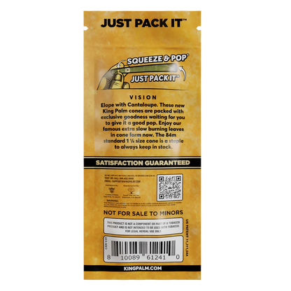 King Palm Flavored 3pk Leaf Cones - Canteloupe Melon - 84mm