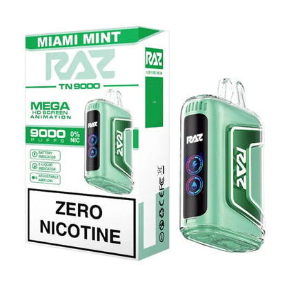 RAZ TN9000 Zero Nicotine Disposable Vape 5-Pack | 9000 Puffs Each | Free Fast Shipping