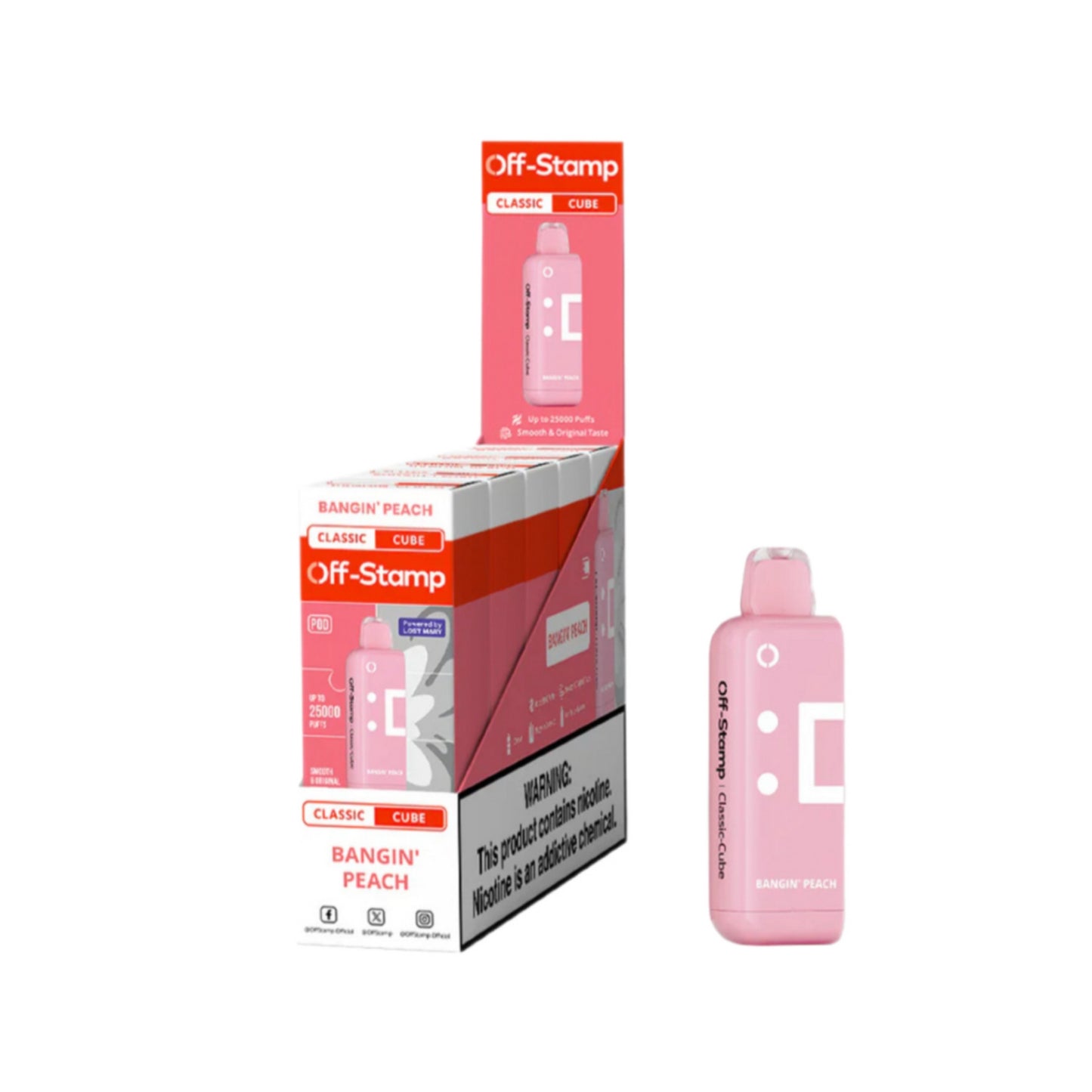 OFF-STAMP X CUBE DISPOSABLE PODS 25000 PUFFS | 5CT DISPLAY