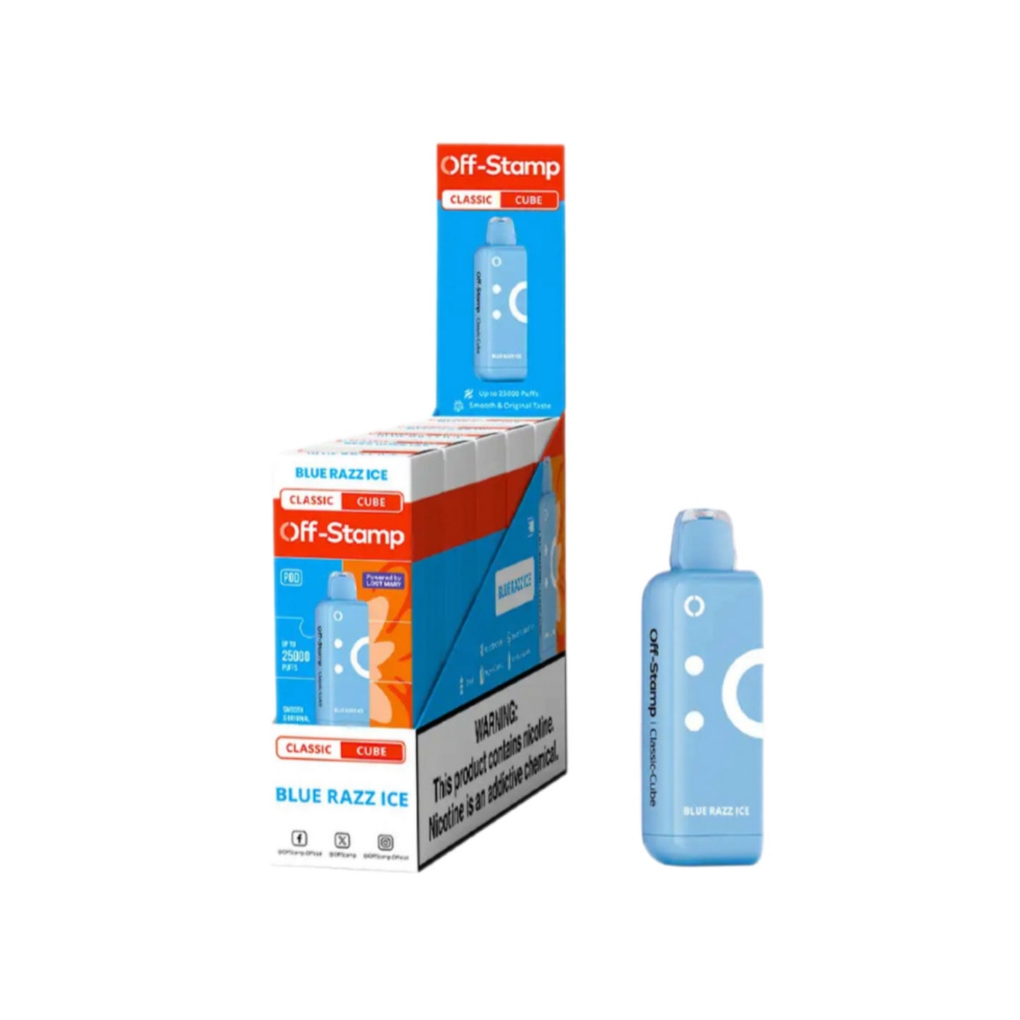 OFF-STAMP X CUBE DISPOSABLE PODS 25000 PUFFS | 5CT DISPLAY