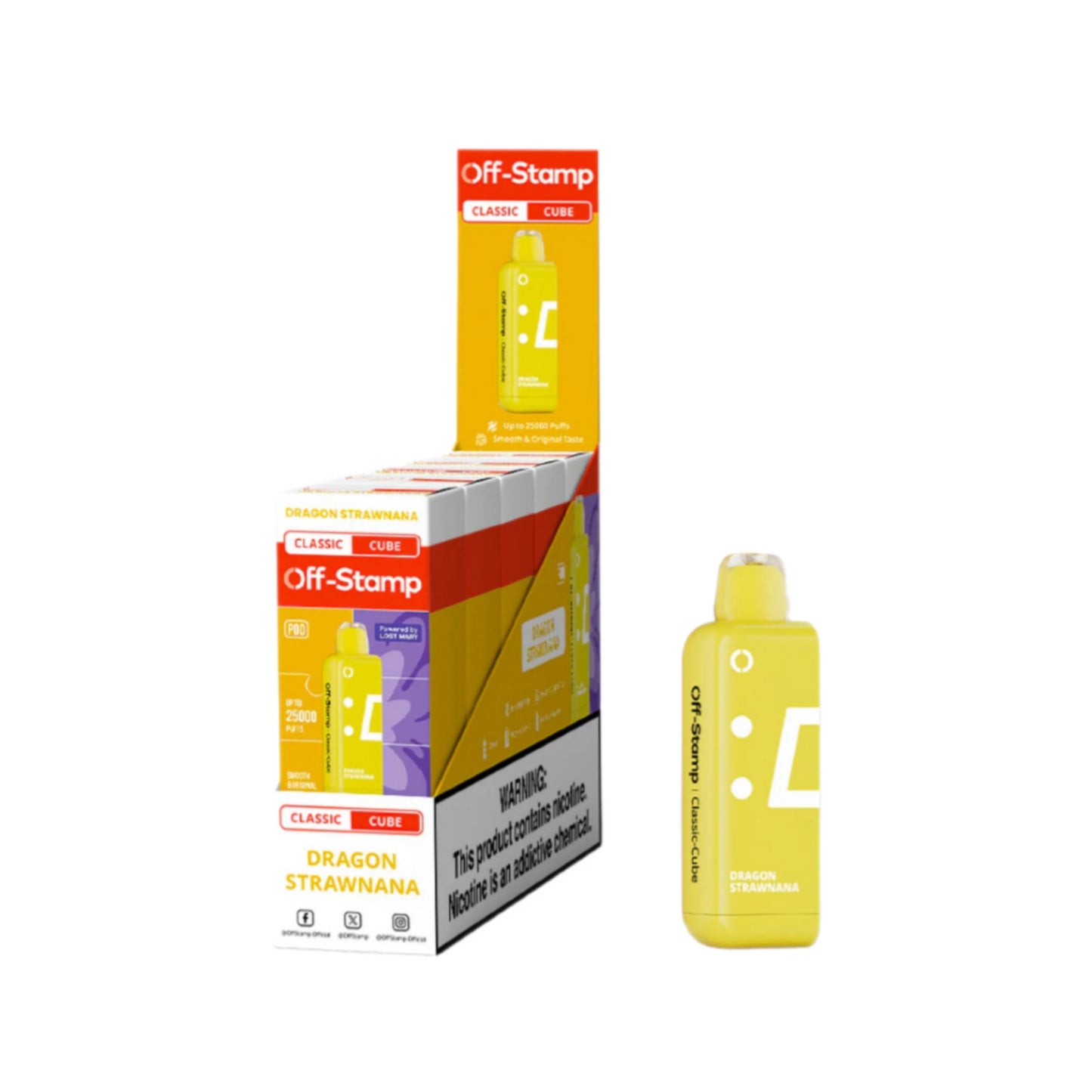 OFF-STAMP X CUBE DISPOSABLE PODS 25000 PUFFS | 5CT DISPLAY