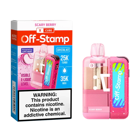 Off-Stamp X Cube Crystal Edition 35K Disposable Kit – 35,000 Puffs | Dual Mesh | 5% Nicotine