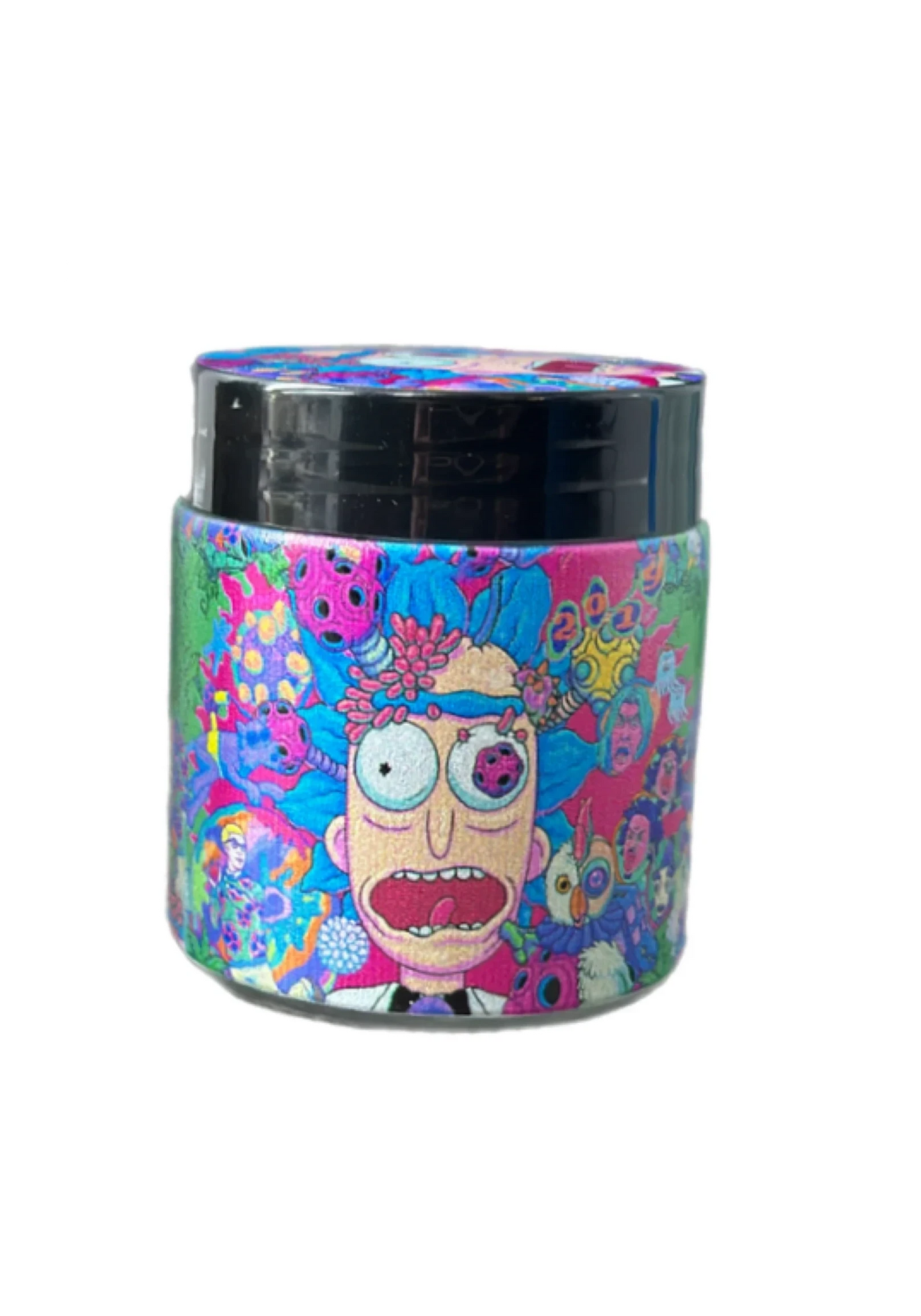 Rick and Morty Psychedelic Small Glass Stash Jar – Airtight Herb Storage