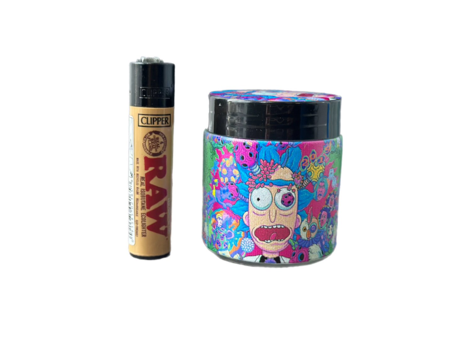 Rick and Morty Psychedelic Small Glass Stash Jar – Airtight Herb Storage