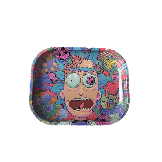 Rick and Morty Colorful Psychedelic Metal Rolling Tray Small