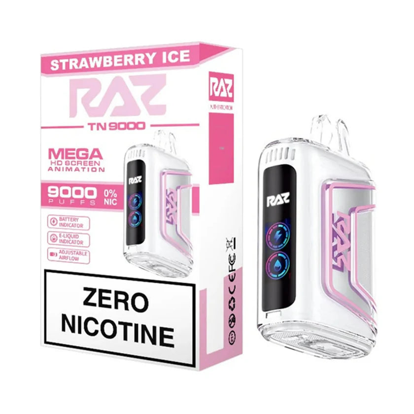 RAZ TN9000 Zero Nicotine Disposable Vape 5-Pack | 9000 Puffs Each | Free Fast Shipping