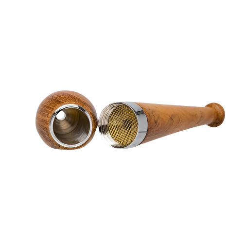 ZEPTS Teak Wood Zeppelin Smoking Pipe – Sleek Smokeless Pocket-Friendly