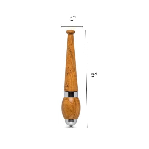 ZEPTS Teak Wood Zeppelin Smoking Pipe – Sleek Smokeless Pocket-Friendly