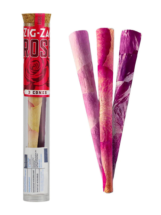 ZIG ZAG Rose Cones 3 Pack or 8 Pack – Floral Pre-Rolled Cones for Smooth, Aromatic Sessions
